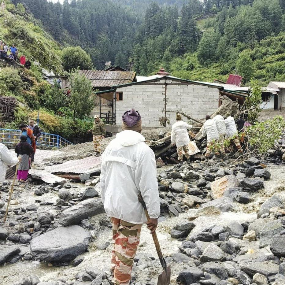 Rescuers search for dozens missing after deadly flash floods kill 4 in northern India